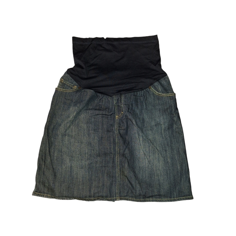 Pre-Owned Liz Lang Maternity for Target Dark Denim skirt size M